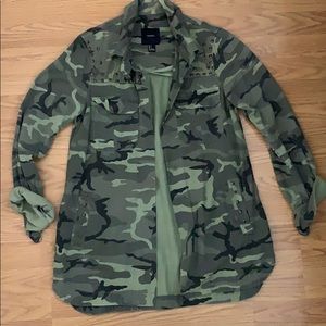 Camo studded jacket